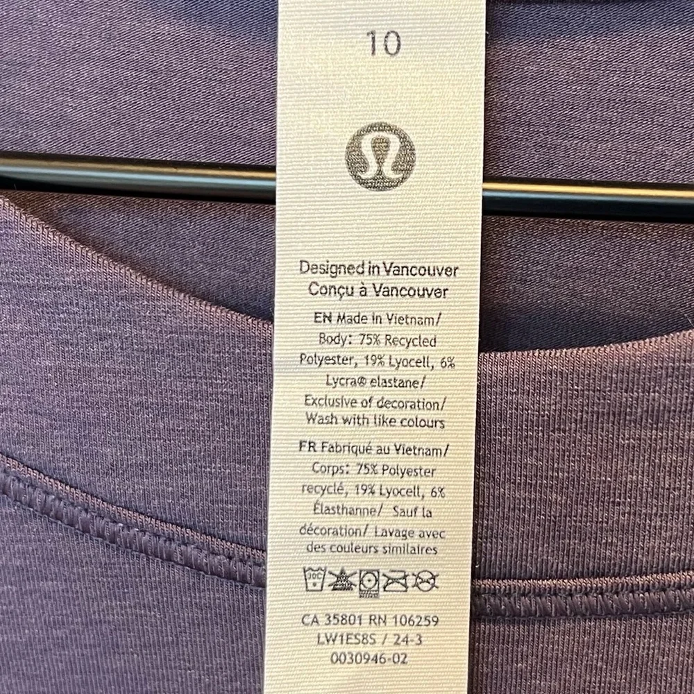 NWT Lululemon Women's Jersey Training Tank Top in Nightfall - size 10 - Picture 8 of 11